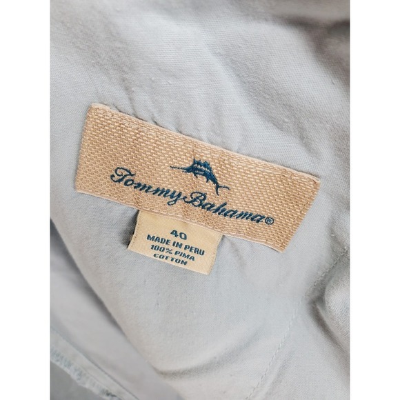 Tommy Bahama Chino Pants Mens 40 Light Blue Pima Cotton Distressed (42x10.5) - Picture 2 of 11